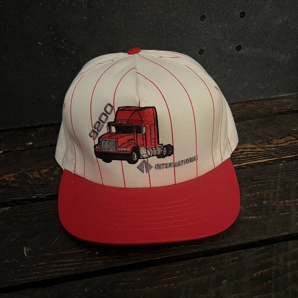 Vintage Semi Pin Striped Hat "9200 International"